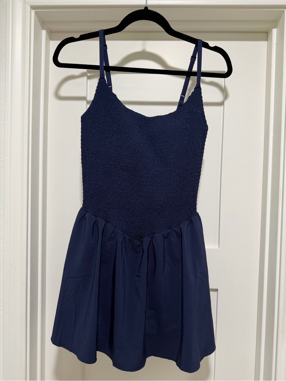 OFFLINE By Aerie Real Me Smocked Flowy Dress - Navy M - Picture 5 of 7